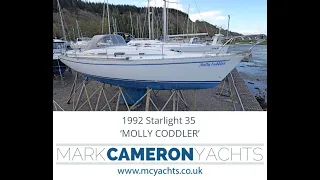 1992 Starlight 35 - MOLLY CODDLER | 35' cruising yacht for sale with Mark Cameron Yachts