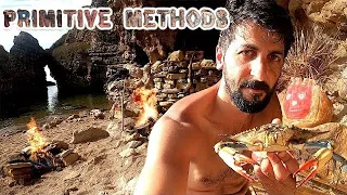 3 DAYS solo survival (NO FOOD, NO WATER, NO SHELTER) BIG CRAB - Catch and Cook - Bushcraft CAMPING