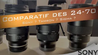 Grand comparatif des 24-70 2.8 chez Sony : Quelle hiérarchie ? Sony GM ? Sigma ? Tamron ?