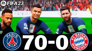 FIFA 23 - MESSI, RONALDO, MBAPPE, NEYMAR, ALL STARS | PSG 70-0 FC BAYERN