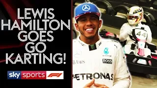 Go Karting with Lewis Hamilton | Lewis v Martin Brundle vs Johnny Herbert