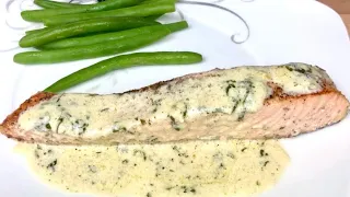 Salmon with Lemon Butter Sauce | Perfect Pan Seared Salmon Recipe | House of Flavors