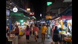 [4K] Bangkok street food destination on the evening at Sukhumvit 77/1 Alley walk from BTS station