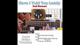 Have I Told You Lately - Rod Stewart guitar chords w/ lyrics & plucking tutorial ver.2