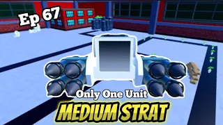 How To Beat Medium Difficulty With One Unit (Toilet Tower Defense)