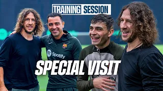 PUYOL RETURNS HOME | FC Barcelona training 🔵🔴