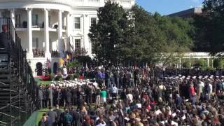 Gospel Choir Performs on South Lawn of White House for Pope Francis Pres. Obama