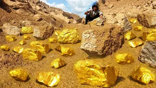 Wow wow wow great day! many gold were found under the rocks by gold miner in river when dry water