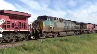 CP Davenport Sub BNSF Clinton CP 475 with six units & CSXT 7 June 26, 2019