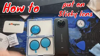 How to put the Sticky Lens Guards on your Insta360 ONE X3