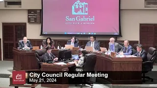 City Council Regular Meeting - May 21, 2024 Regular Meeting - City of San Gabriel