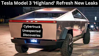 Tesla's Cybertruck Unexpected Discoveries| Model 3 'Highland' Refresh New Leaks