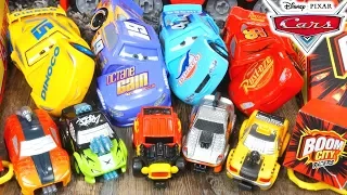 Disney Cars Wreck n Racers Vs Boom City Racers! Exploding Car Rip Racer Toys!