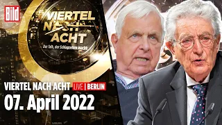 🔴 Viertel nach Acht – 7. April 2022 u.a. Heiner Bremer, Gerhart Baum | LIVE Replay