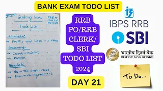 RRB PO+ RRB Clerk Todo list 2024 DAY-21 ✅