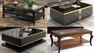 Center Table Decoration Ideas | Wooden Coffee Table With Glass Top | Tea Table Design
