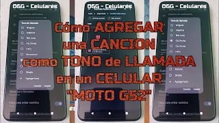 Cómo agregar una canción como tono de llamada en un celular Moto G52