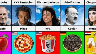 Favorite Food of Famous People Who Died | Comparison