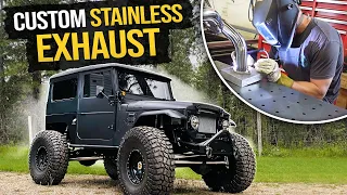 FJ40 Gets Full Custom Stainless Tig Welded Exhaust!!