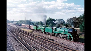 Australian steam locomotives 3830 & 3801 - Official public launch of 3830 - October 1997