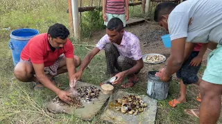 Crabs hunting and cooking | Anji mama tho Daawath | Village Cooking |My Village Show