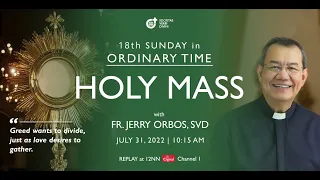 Live Now 10:15am Holy Mass | Sunday, July 31, 2022 - at the SVD Mission House Chapel. #OnlineMass