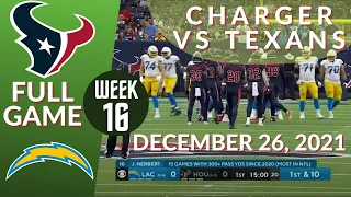 Los Angeles Chargers vs Houston Texans Week 16 NFL 2021-2022 Watch Online Full Game | Football 2021