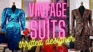 Absolutely Fabulous Vintage SUITS Collection from 1970s-1990s #fashion #thrifting #vlog #funny #chat