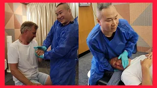 Chris Leong Treatment Neck, Tennis Elbow, Jaw and Lower Back Problems😱