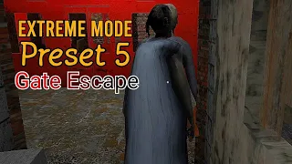 Granny 3 Extreme mode, Gate Escape in preset 5 (Day 1).