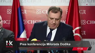 Pres konferencija Milorada Dodika nakon sjednice Izvršnog komiteta SNSD-a