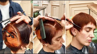 Creative Short Pixie & Short Layered Women's Haircut Full Tutorial | Precision Cutting Techniques