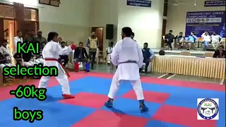 KAI district karate championship at gurugram//haryana state selection 60kg male kumite semifinal