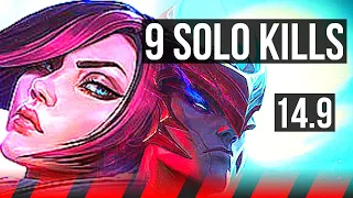 FIORA vs YONE (TOP) | 9 solo kills, 10/2/3, 500+ games | BR Grandmaster | 14.9