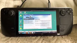 Windows98 SE running in DosBox-X on the 256GB SteamDeck