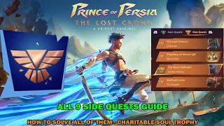 Prince of Persia: The lost crown walkthrough - All 9 side quests - Charitable Soul Trophy