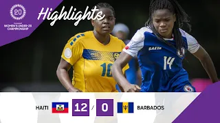 Concacaf Womens Under-20 Championship 2020 R16: Haiti vs Barbados | Highlights