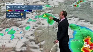 Morning sunshine Thursday followed by scattered afternoon thunderstorms