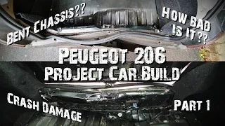 Peugeot 206 Project Car Episode 4 (Part1) The Damage