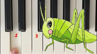 Как играть КУЗНЕЧКА🦗 на пианино 🎹(в траве сидел кузнечик)