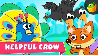 Helpful Crow - 2 mins Short Story in English -BedTime Stories for Kids