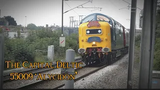 THE CAPITAL DELTIC | 55009 ‘Alycidon’ thrashes through Doncaster lineside working 1Z20