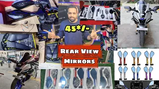 Rear View Mirrors | Bike Mirrors | Mirror with Indicator | Modified mirrors #bikeaccesories #r15v3