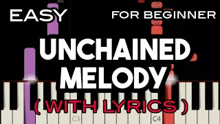 UNCHAINED MELODY ( LYRICS ) - RIGHTEOUS BROTHERS | SLOW & EASY PIANO