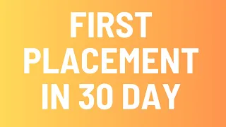 How To Make Your First Placement In 30 Days In Your New Recruitment Agency