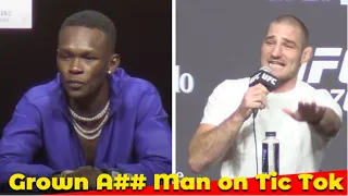 Sean Strickland OWNS Izzy Adesanya "No Grown Man that B### Off to Cartoons is Going to Beat Me"