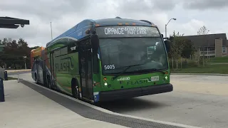 Montgomery county transit ride on Flash 2020 Novabus LFS Artic 46003D on route Orange