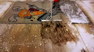 Astounding / extremely muddy flooded carpet cleaning satisfying ASMR