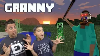 GRANNY IS HEROBRINE?! Minecraft Granny Mod Gameplay