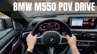 BMW M550i 2021 POV Test Drive | Exterior and Exhaust sound